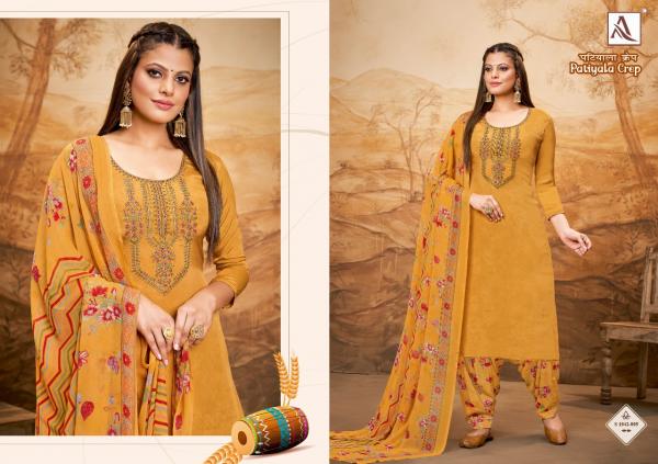 Alok Patiyala Crep Festive Wear Designer Dress Material